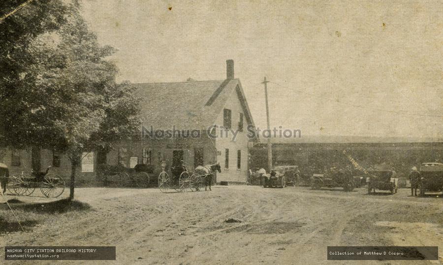 Postcard: Boston & Maine Station, Canaan, New Hampshire before the Fire